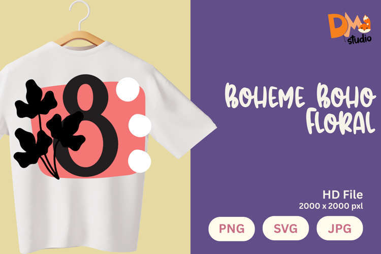 Boho Floral Svg Image 24