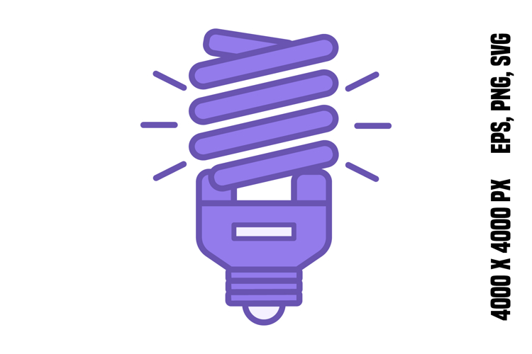Purple Light Bulb Icon