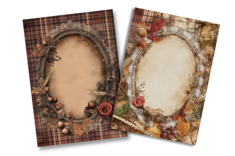 Vintage Autumn Junk Journal Pages