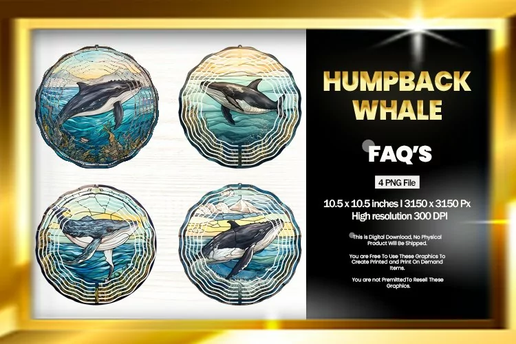 Humpback Whale Wind Spinner Sublimation - 04 Variati