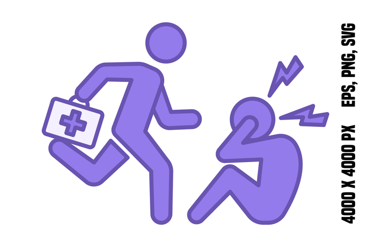 Purple First Aid Icon