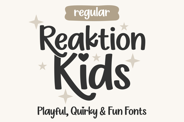 Reaktion Kids Regular Playful Handwritten Kids Font