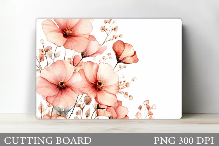 Flowers Cutting Board Design. Flowers Kitchen Cutting Board