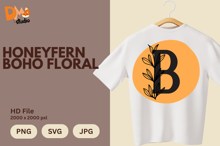 Honeyfern Boho Floral Monogram
