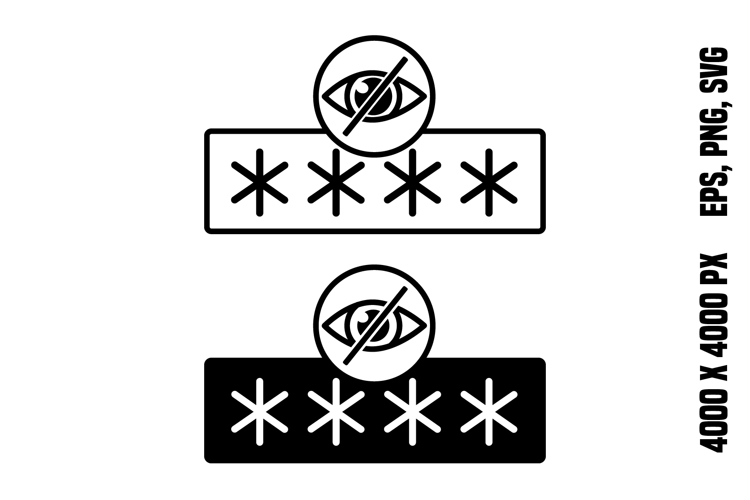 Hidden Password Icons