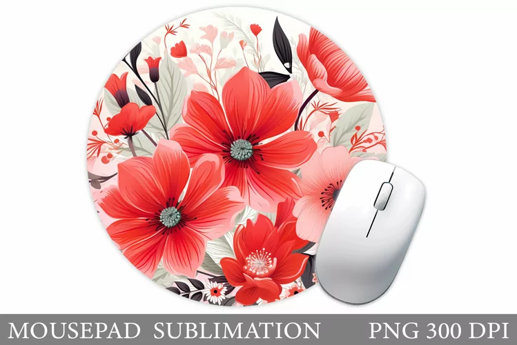 Flowers Mouse Pad Design. Flowers Mouse Pad Sublimation