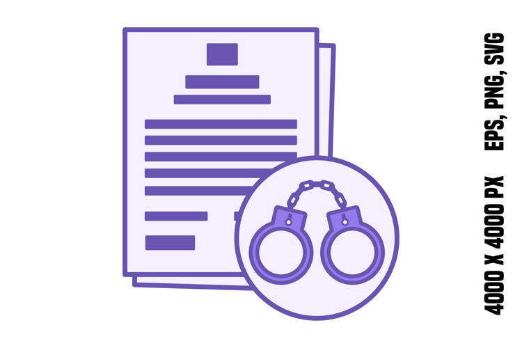 Colored Court Warrant Icon