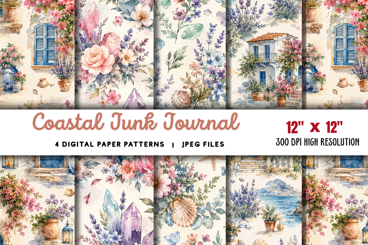 Coastal Junk Journal Pages JPG