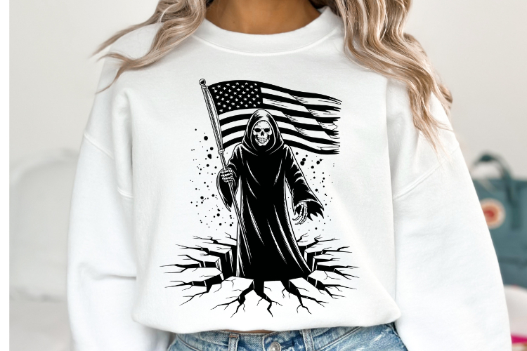 USA Grim Reaper Svg Design | Svg Cut Files | Shirt Svg