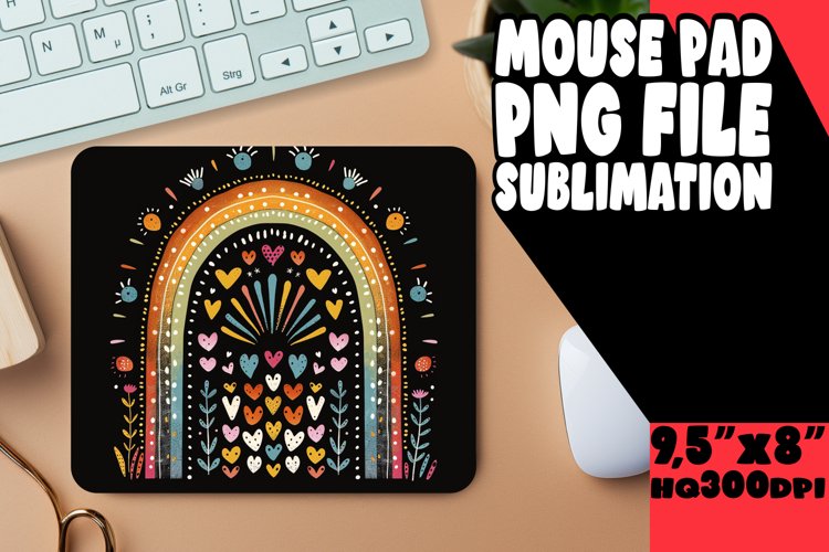 Rainbow Bliss Mouse Pad - Sublimation Designs