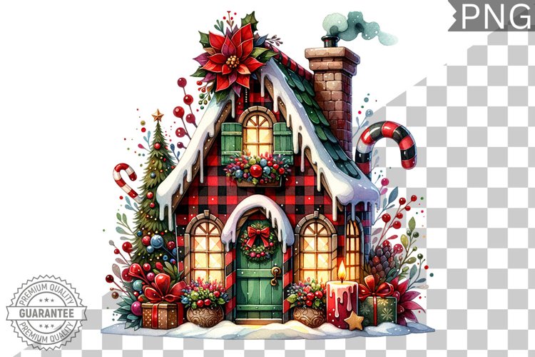 Christmas House Sublimation - Clipart PNG Design
