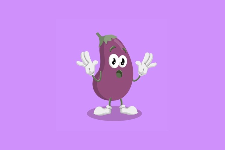 Eggplant Logo surprise pose example image 1