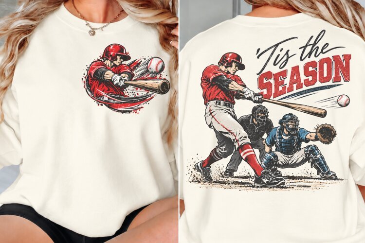 Baseball Season Front Back PNG, Baseball Player Front Back S example image 1