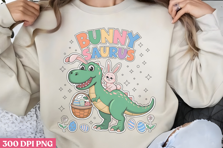Bunny saurus PNG, Design Easter Sublimation PNG