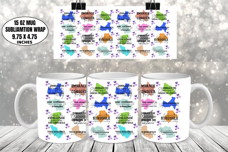 Motivational Mug Wrap Sublimation example image 1