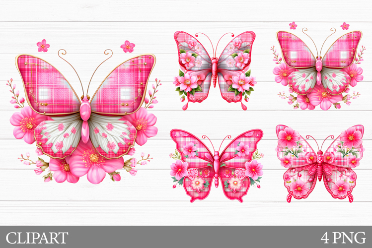 Floral Butterfly Clipart. Butterfly Sublimation