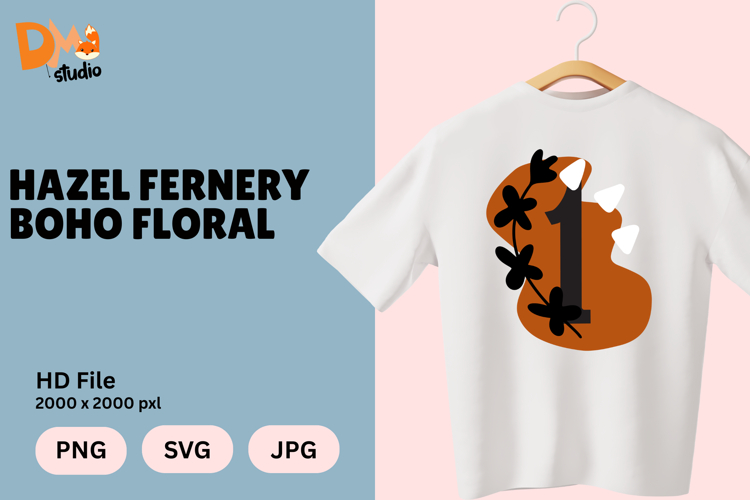 Hazel Fernery Boho Floral Monogram