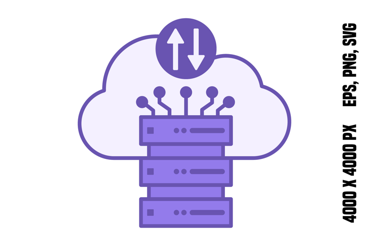 Colored Cloud Storage Icon