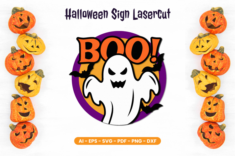 Layered Halloween Sign Lasercut