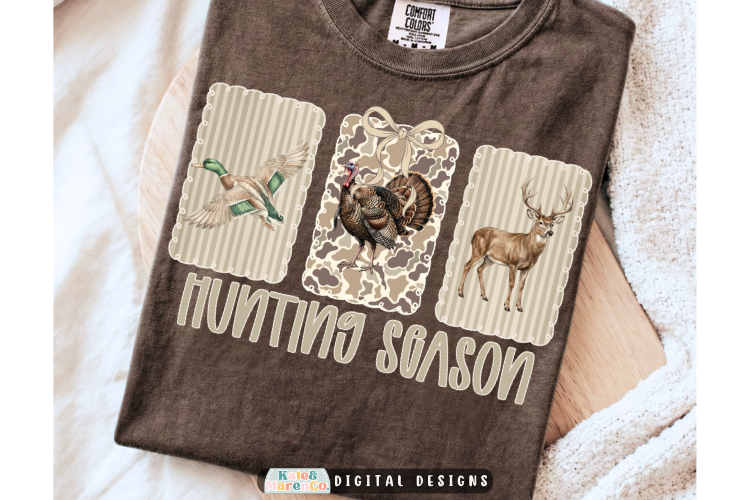 Hunting Season PNG | Vintage Deer Turkey Duck Outdoor PNG