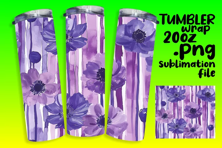Abstract Blossom Tumbler Design Collection