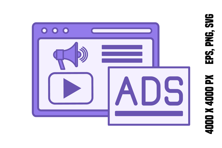 Colored Advertising Icon