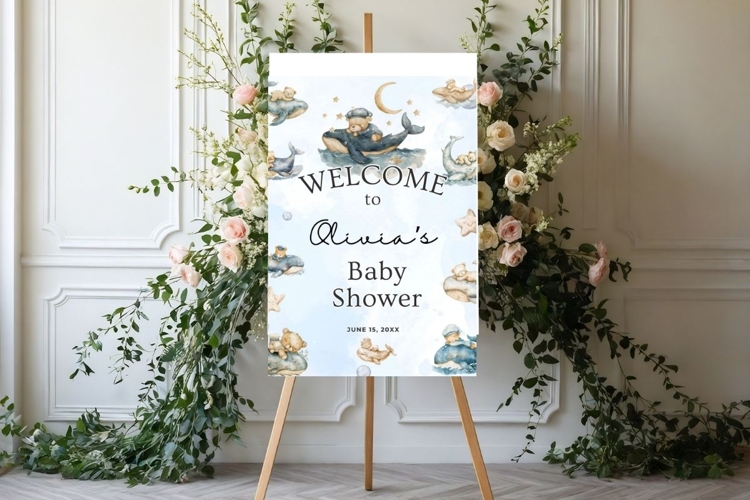 Baby Shower Welcome Sign Template 171