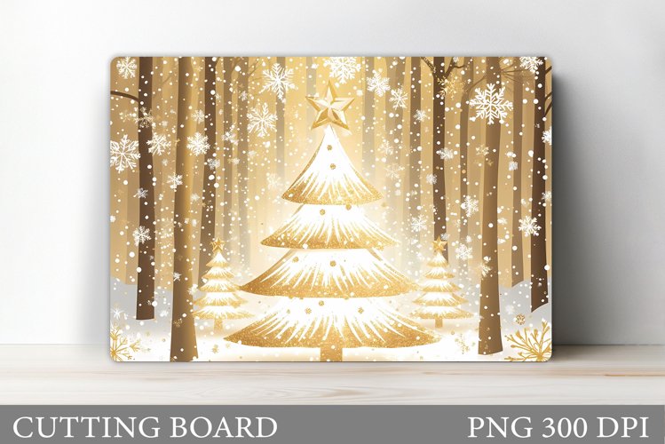 Christmas Tree Cutting Board Design. Kitchen Cutting Board example image 1