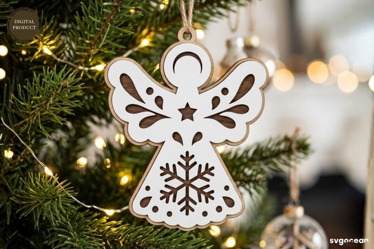 Nativity Angel Ornament Laser Cut | Glowforge | SVG