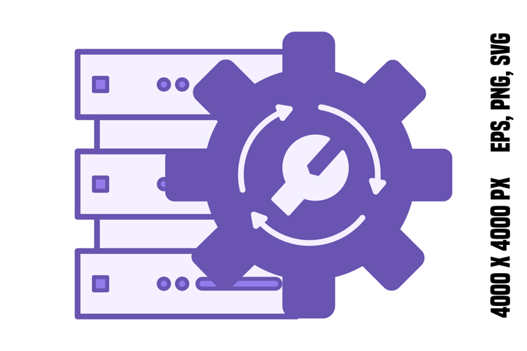 Purple Data Recovery Process Icon