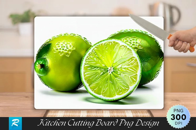 Persian Limes Cutting Board Sublimation Design