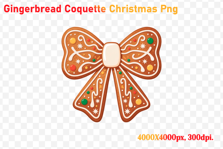 Gingerbread Coquette Christmas PNG Sublimation