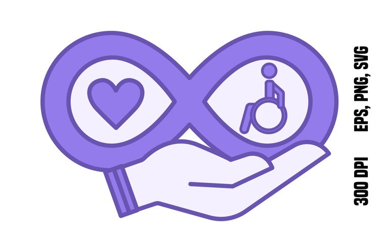 Purple Neurodiversity Icon example image 1