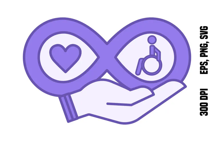 Purple Neurodiversity Icon