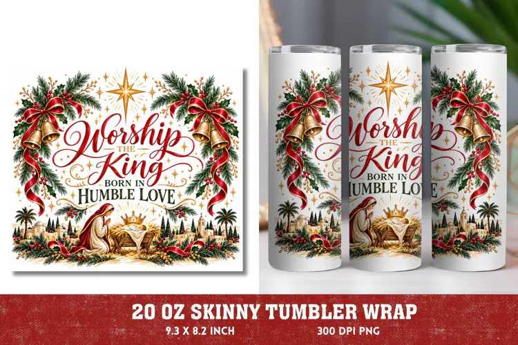 Christmas Memorial 20oz Tumbler Wrap, Christian Christmas Re