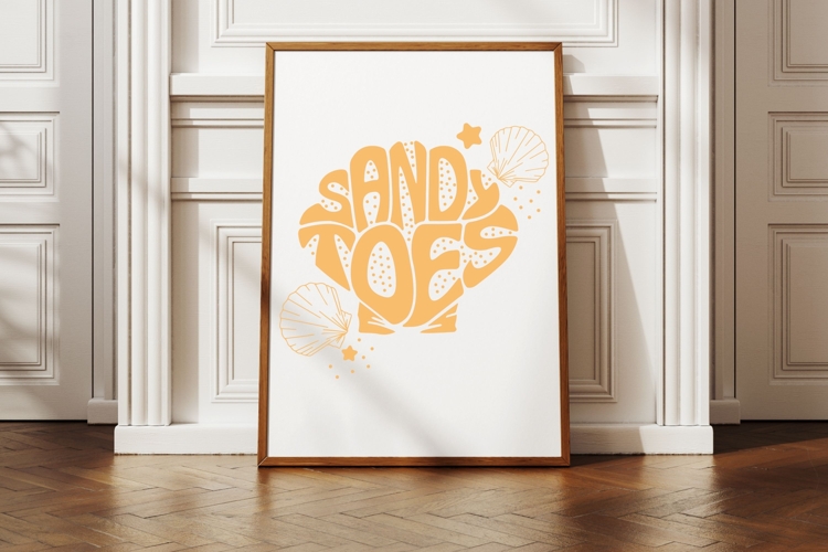 Sandy Toes in the shape of a Seashell SVG Cut File
