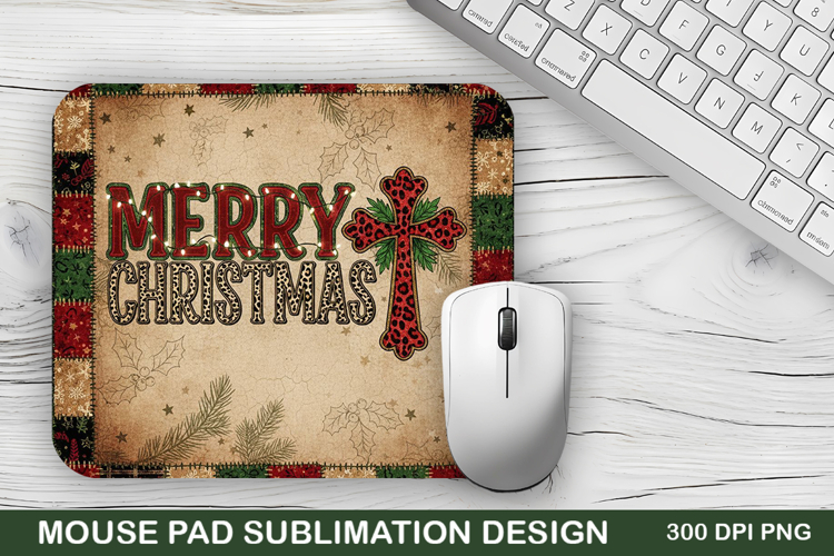 Merry Christmas Mouse Pad Sublimation - Christmas Design