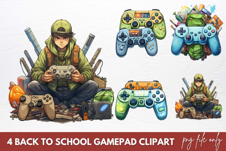 Back To School Gamepad Clipart