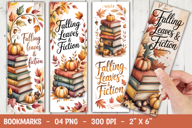 Falling Leaves Bookmark Sublimation example image 1