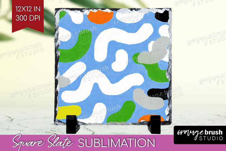 Abstract Doodle Slate PNG - Modern Texture Square Slate