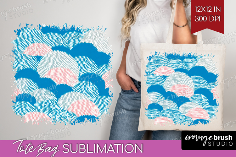 Abstract Doodle Tote Bag - Modern Texture Tote Bag PNG