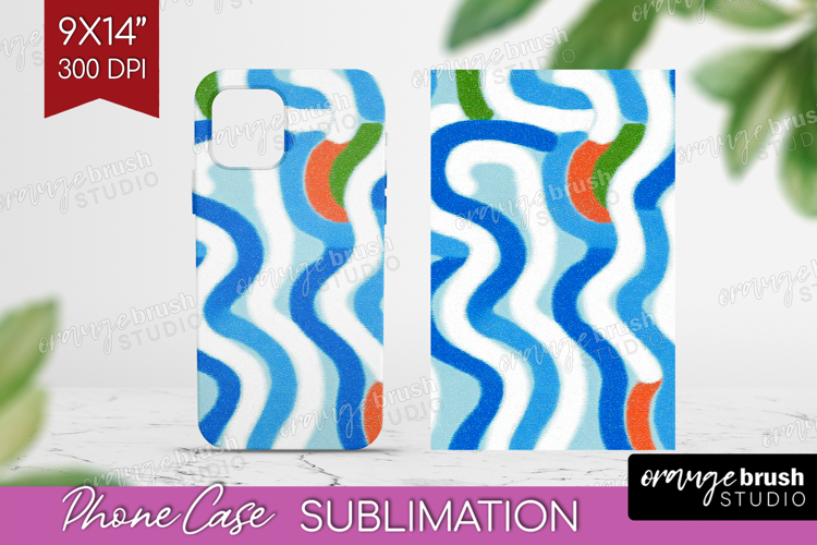 Abstract Doodle Phone Case PNG - Modern Texture Case PNG