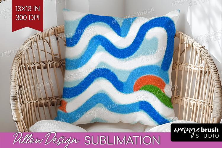 Abstract Doodle Pillow Sublimation - Modern Texture Pillow