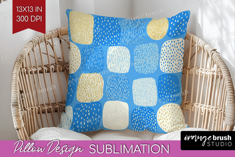 Abstract Doodle Pillow Sublimation - Modern Texture Pillow