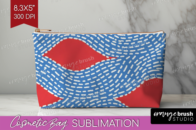 Abstract Doodle Cosmetic Bag - Modern Texture Makeup Bag PNG