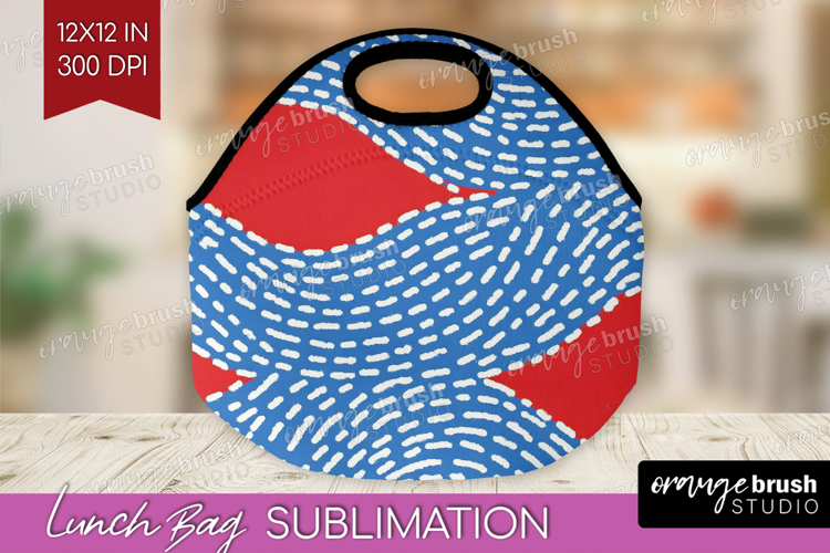 Abstract Doodle Lunch Bag - Modern Texture Lunch Bug PNG