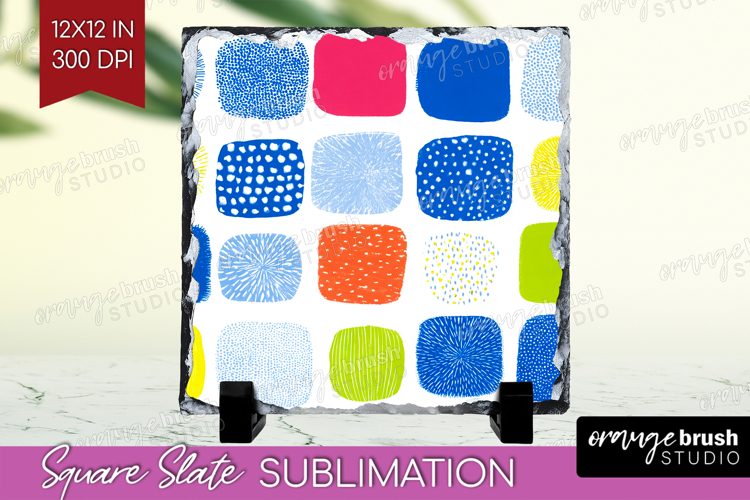 Abstract Doodle Slate PNG - Modern Texture Square Slate