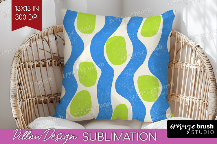 Abstract Doodle Pillow Sublimation - Modern Texture Pillow