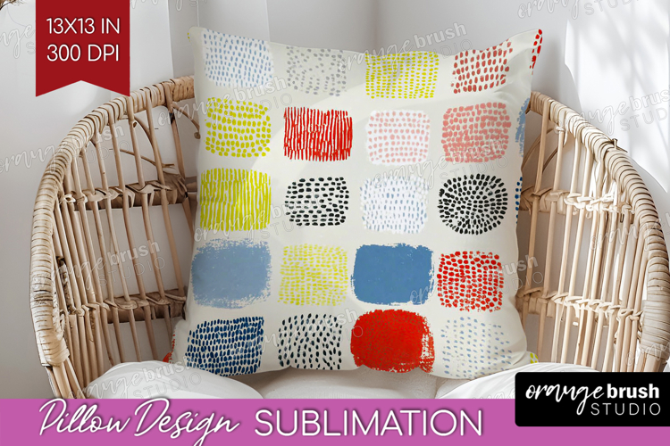 Abstract Doodle Pillow Sublimation - Modern Texture Pillow