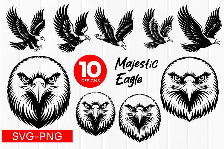 Majestic Eagle Head Tattoo SVG PNG